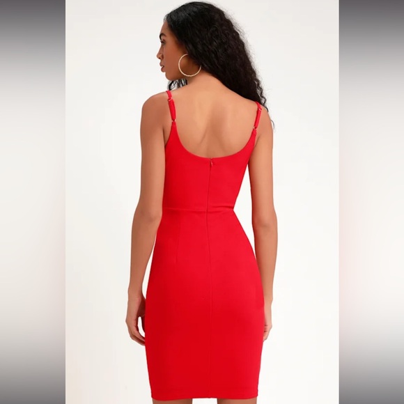 Lulus Sass and Class Red Sleeveless Bodycon Dress - Picture 4 of 4